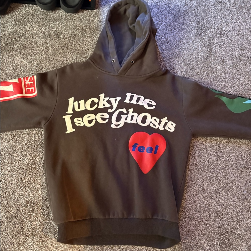 Brown Hoodie with Graphic Print